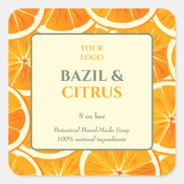 手作カスタムり石鹸のビジネス用ステッカー スクエアシール