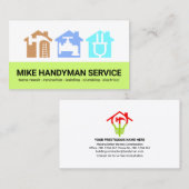 手作カラフルりツール住宅請負業者 名刺 (正面/裏面)