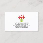 手作カラフルりツール住宅請負業者 名刺 (裏面)