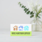 手作カラフルりツール住宅請負業者 名刺 (スタンド正面)