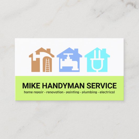 手作カラフルりツール住宅請負業者 名刺 (正面)