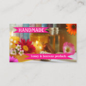 手作カラフルりハニービーズワックス名刺 名刺 (正面)