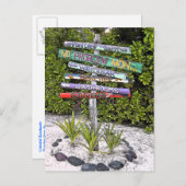 手作カラフルり木製シンボルや象徴/ラムPT., GR.CAYMAN ポストカード (正面/裏面)