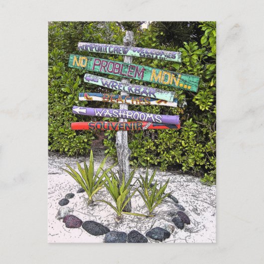 手作カラフルり木製シンボルや象徴/ラムPT., GR.CAYMAN ポストカード (正面)