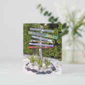 手作カラフルり木製シンボルや象徴/ラムPT., GR.CAYMAN ポストカード (スタンド正面)