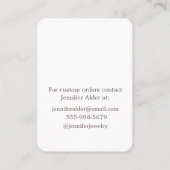 手作ガーリーシンプルりジュエリーイヤリング表示 名刺 (裏面)