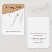 手作ガーリーシンプルりジュエリーイヤリング表示 名刺 (正面/裏面)