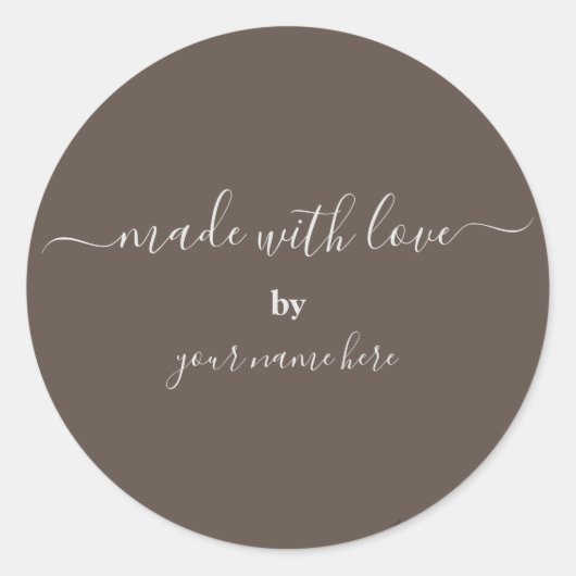 手作シンプルりエレガント包装クラシックラウンドSt ラウンドシール (正面)