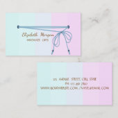 手作シンプルり素朴のカラフルストライプの 名刺 (正面/裏面)