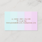 手作シンプルり素朴のカラフルストライプの 名刺 (裏面)