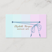 手作シンプルり素朴のカラフルストライプの 名刺 (正面)