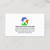 手作スタイリッシュりツール建物 名刺 (裏面)