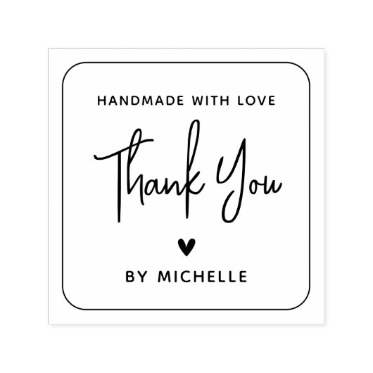 手作パーソナライズされたりありがとう セルフインキングスタンプ (デザイン)