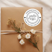 手作パーソナライズされたりありがとう ラウンドシール