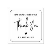 手作パーソナライズされたりありがとう ラバースタンプ (インプリント)