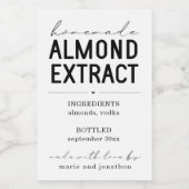 手作パーソナライズされたりアーモンドエキストラベル ワインラベル (シングルラベル)