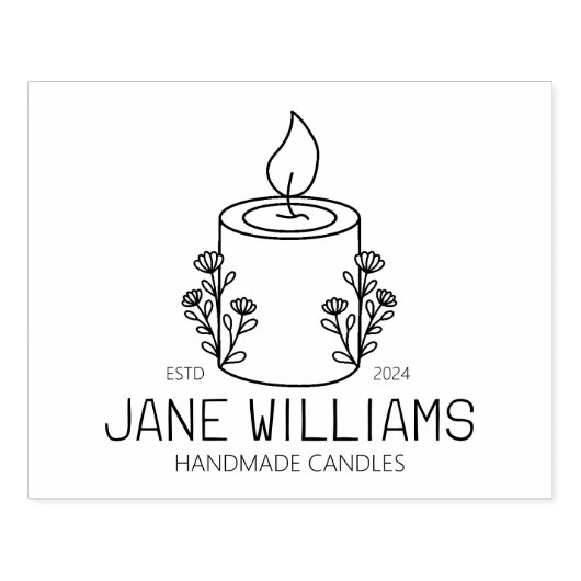 手作パーソナライズされたりキャンドル、大 ラバースタンプ (インプリント)