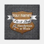 手作パーソナライズされたりフィックス・イット名前をカスタムする マグネット (正面)