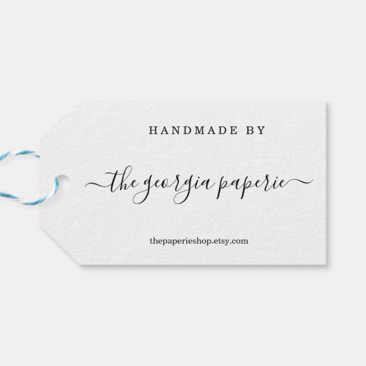 手作パーソナライズされたり品のラベル ギフトタグ (裏面横)