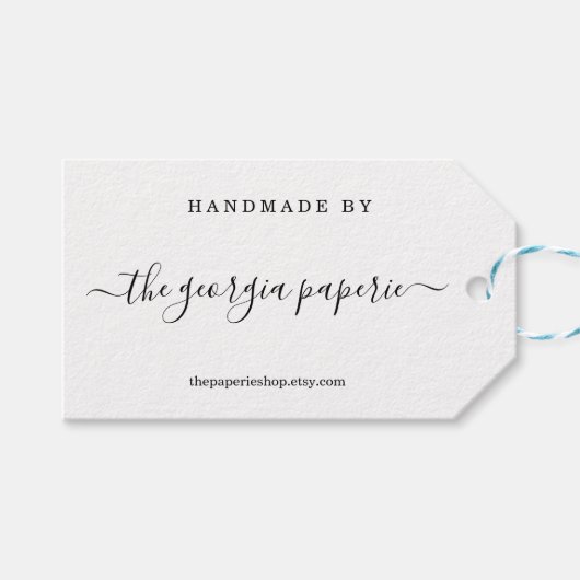 手作パーソナライズされたり品のラベル ギフトタグ (正面(横))