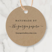 手作パーソナライズされたり品のラベル フェイバータグ (裏面)