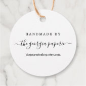 手作パーソナライズされたり品のラベル フェイバータグ (裏面)