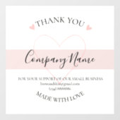 手作パーソナライズされたり感謝の言葉ビジネスブランディング ウィンドウサイン (シート)