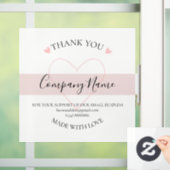 手作パーソナライズされたり感謝の言葉ビジネスブランディング ウィンドウサイン (ホーム)