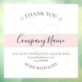 手作パーソナライズされたり感謝の言葉ビジネスブランディング ウィンドウサイン (シート3)