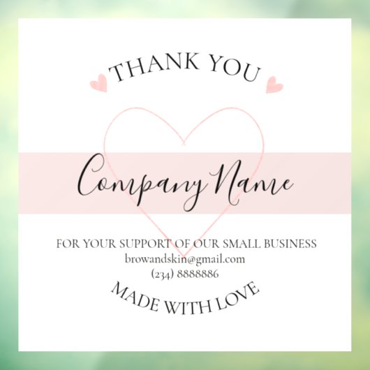 手作パーソナライズされたり感謝の言葉ビジネスブランディング ウィンドウサイン (シート3)