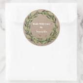 手作パーソナライズされたり製品花リースエコ ラウンドシール (バッグ)