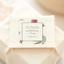 手作フェイクりフローラ紙天然石鹸 スクエアシール