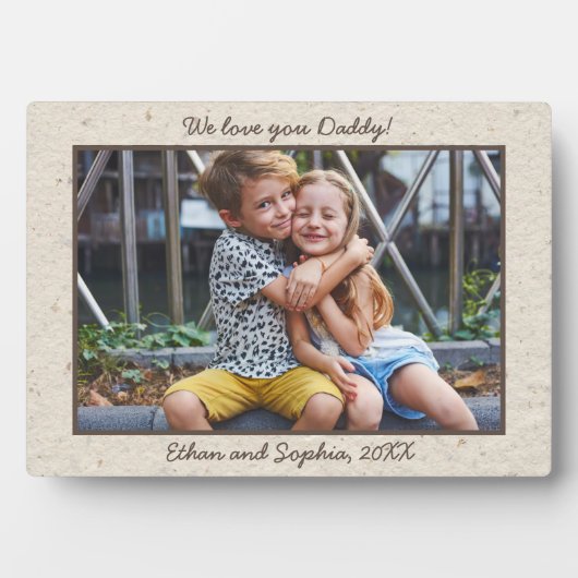 手作フェイクり紙名パーソナライズされた写真プラーク フォトプラーク (正面)