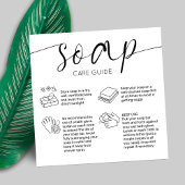 手作ミニマルりエレガントソープバー気にカード スクエア名刺