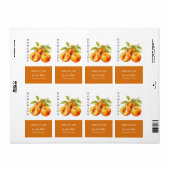 手作モダンりアプリコットジャムラベル ラベル (フルシート)