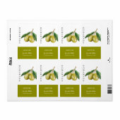 手作モダンりオリーブ油ラベル ラベル (フルシート)