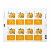 手作モダンりオレンジマーマレイドラベル ラベル (フルシート)