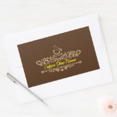 手作モダンりコーヒー歓迎カスタムビジネスログ 長方形シール (封筒)