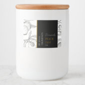 手作モダンりピーチジャムラベル フードラベル (正面)