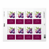 手作モダンりプラムジャムラベル ラベル (フルシート)