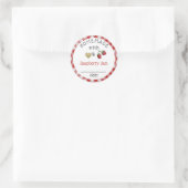 手作モダンりラズベリージャムギンガム ラウンドシール (バッグ)