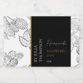 手作モダンりラズベリージャムラベル フードラベル (シングルラベル)