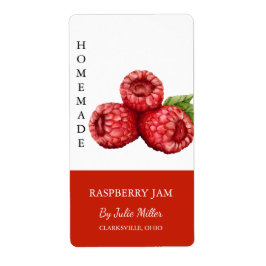 手作モダンりラズベリージャムラベル ラベル