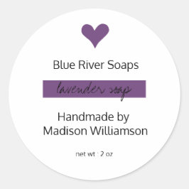 手作モダンりラベンダー石鹸 |会社名 ラウンドシール