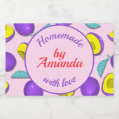 手作モダンり梅パーソナライズされた フードラベル (シングルラベル)