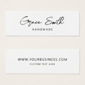 手作モダンり業務用衣料ラベルつるラベル (正面&裏面)