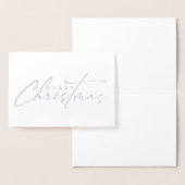 手作モダンりMerry Christmasのスクリプト 箔カード (ディスプレー)