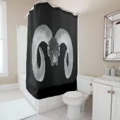 手作ユニークりヤギスカル シャワーカーテン (インサイチュ)