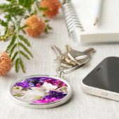 手作実在り乾花樹脂審美的けやち キーホルダー (側面)