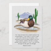 手作感動的り，聖書の詩，アヒル，砂漠 シーズンカード (正面/裏面)